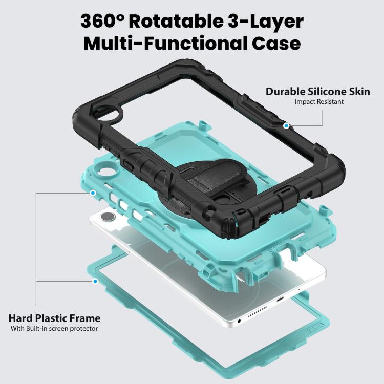 For Lenovo Tab K9 / Tab One Silicone Hybrid PC Tablet Case with Shoulder Strap