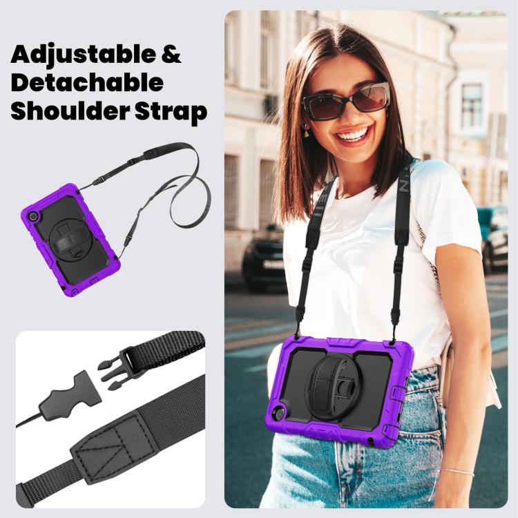 For Lenovo Tab K9 / Tab One Silicone Hybrid PC Tablet Case with Shoulder Strap