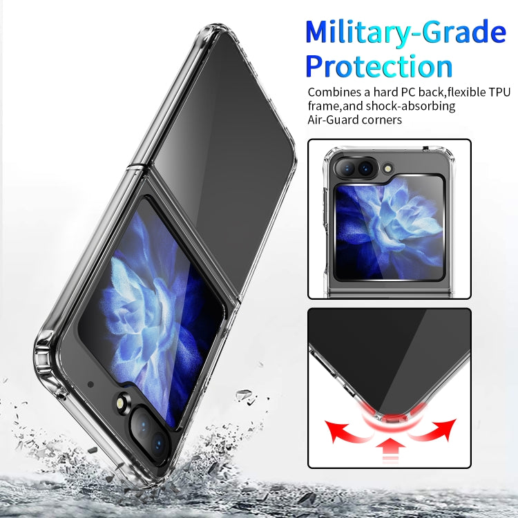 For Samsung Galaxy Z Flip5 Shockproof Thickening Acrylic Protective Case(Transparent)