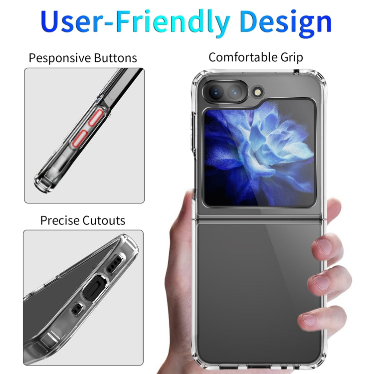 For Samsung Galaxy Z Flip5 Shockproof Thickening Acrylic Protective Case(Transparent)