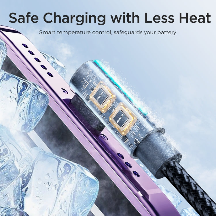 JOYROOM S-AL012A17 2.4A USB to 8 Pin Elbow Fast Charging Data Cable, Length: