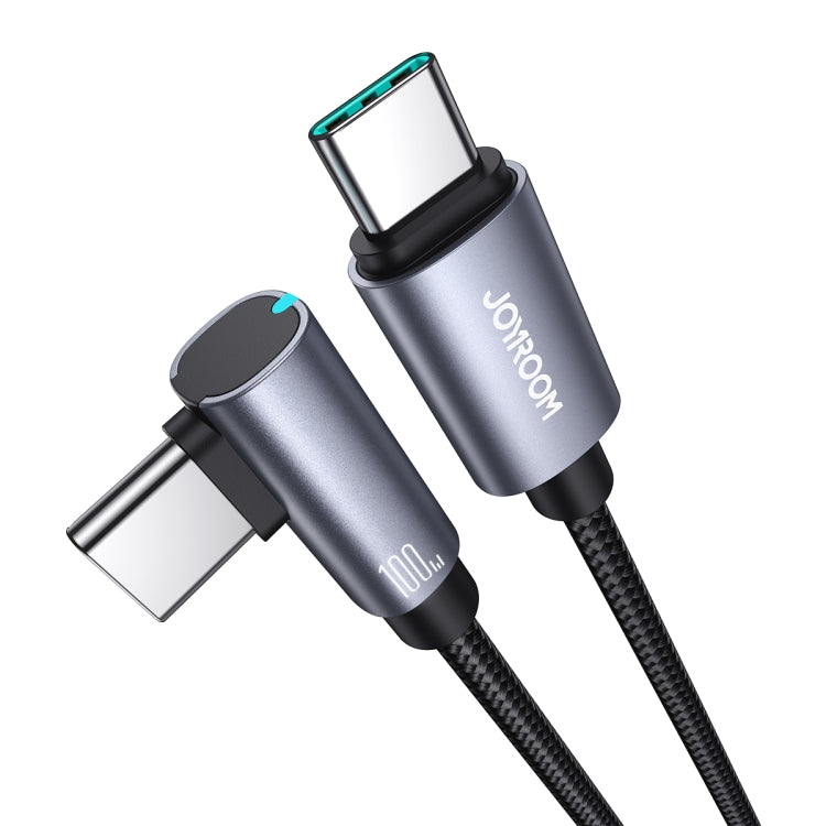 JOYROOM S-CC100A17 100W USB-C/Type-C to USB-C/Type-C Elbow Fast Charging Data Cable, Length: