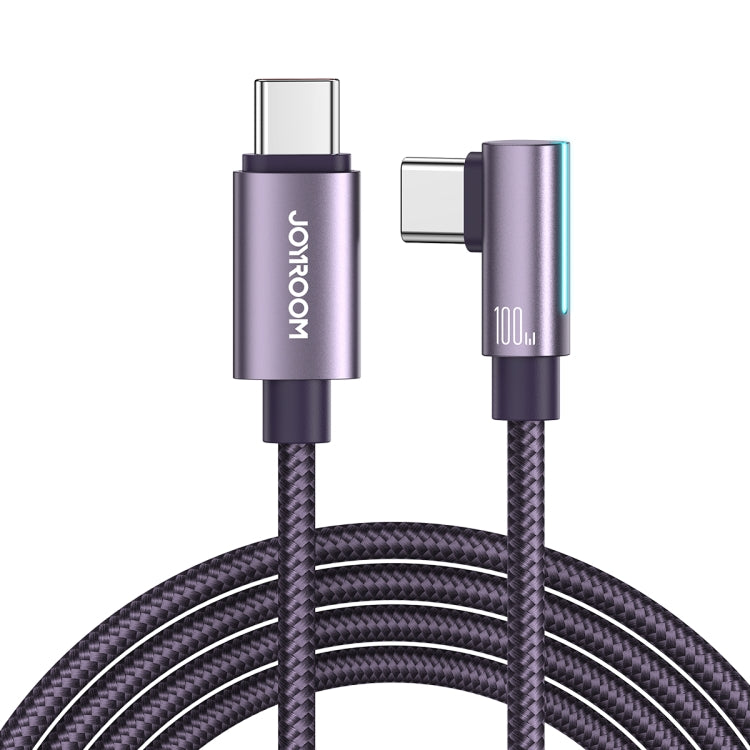 JOYROOM S-CC100A17 100W USB-C/Type-C to USB-C/Type-C Elbow Fast Charging Data Cable, Length: