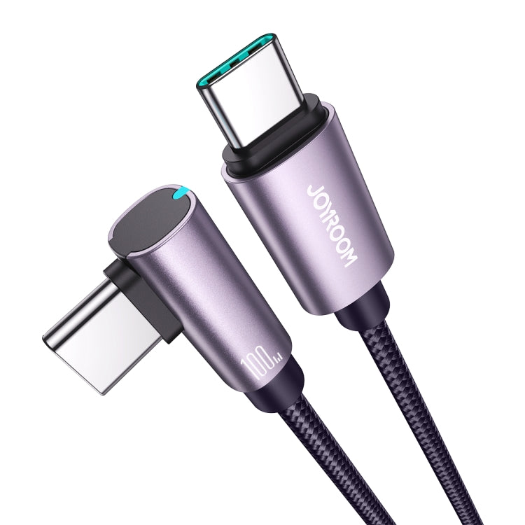JOYROOM S-CC100A17 100W USB-C/Type-C to USB-C/Type-C Elbow Fast Charging Data Cable, Length: