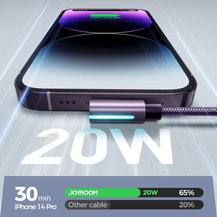 JOYROOM S-CL020A17 20W USB-C/Type-C to 8 Pin Elbow Fast Charging Data Cable, Length: