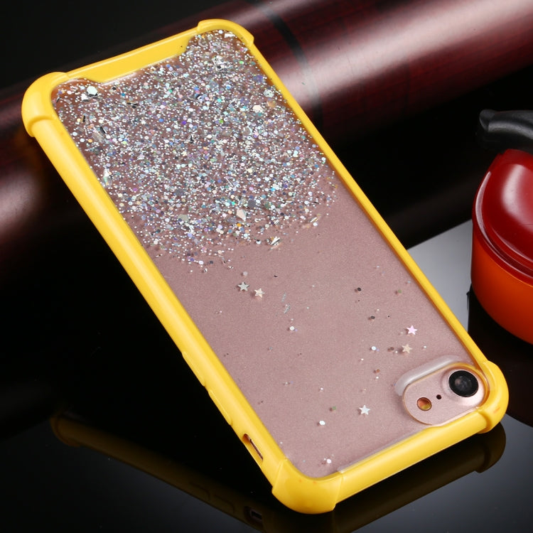 For iPhone SE 2022 / SE 2020 / 8 / 7 Four-Corner Shockproof Glitter Powder Acrylic + TPU Protective Case