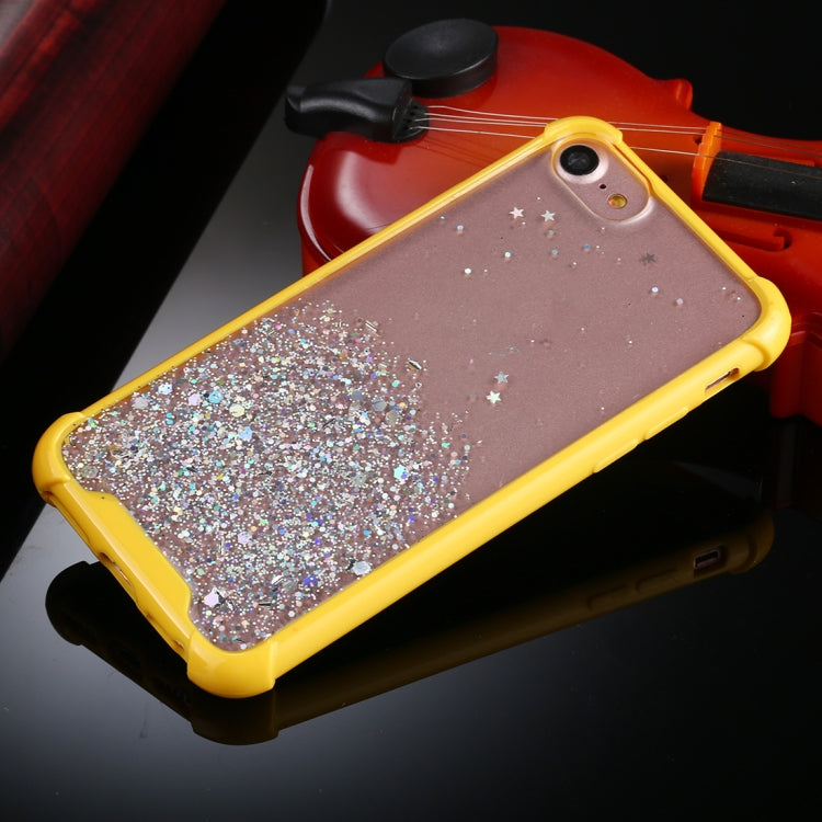 For iPhone SE 2022 / SE 2020 / 8 / 7 Four-Corner Shockproof Glitter Powder Acrylic + TPU Protective Case