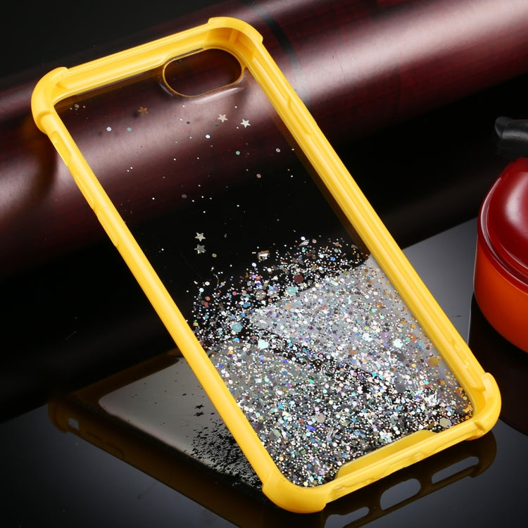 For iPhone SE 2022 / SE 2020 / 8 / 7 Four-Corner Shockproof Glitter Powder Acrylic + TPU Protective Case