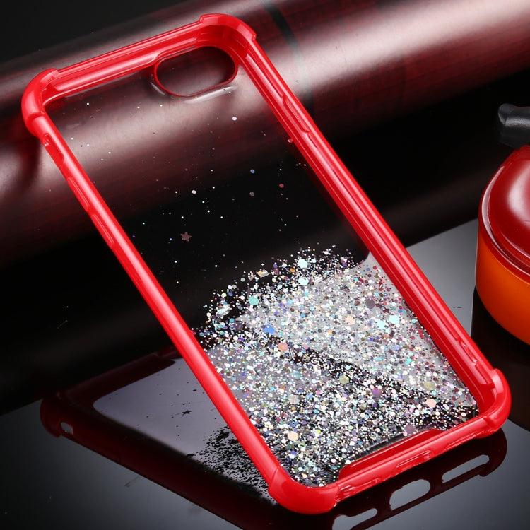 For iPhone SE 2022 / SE 2020 / 8 / 7 Four-Corner Shockproof Glitter Powder Acrylic + TPU Protective Case