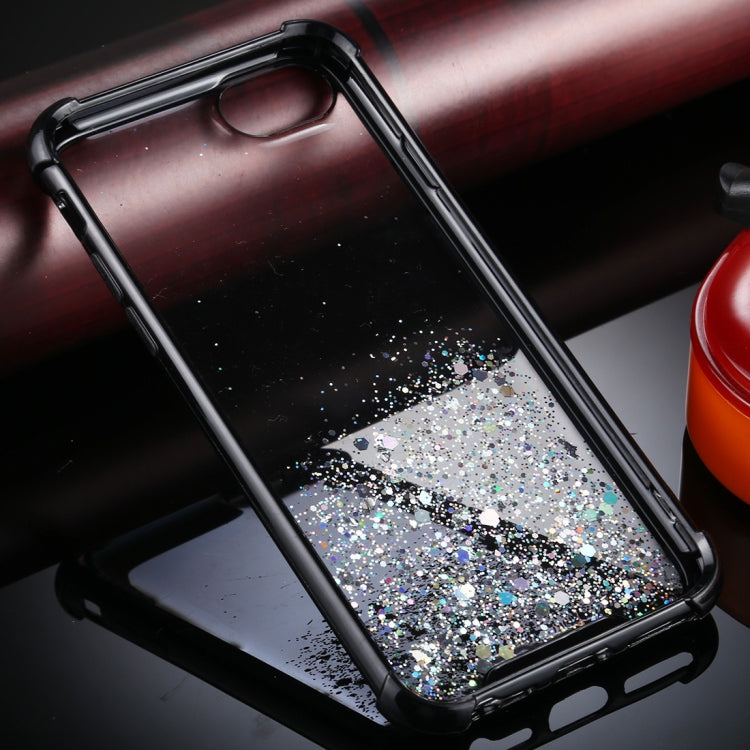 For iPhone SE 2022 / SE 2020 / 8 / 7 Four-Corner Shockproof Glitter Powder Acrylic + TPU Protective Case