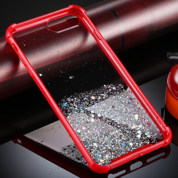 For iPhone 8 Plus / 7 Plus Four-Corner Shockproof Glitter Powder Acrylic + TPU Protective Case