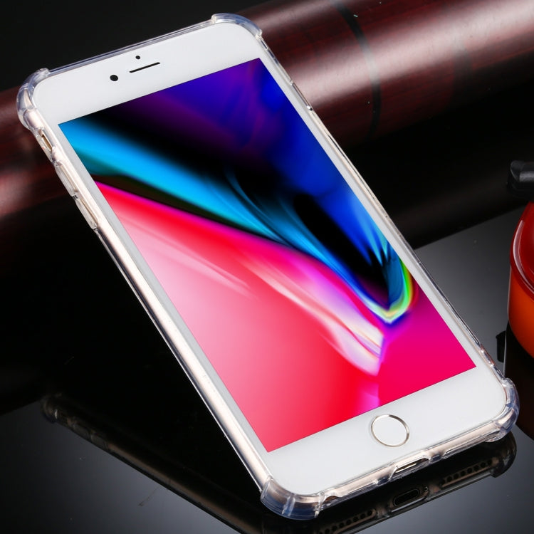For iPhone 8 Plus / 7 Plus Four-Corner Shockproof Glitter Powder Acrylic + TPU Protective Case