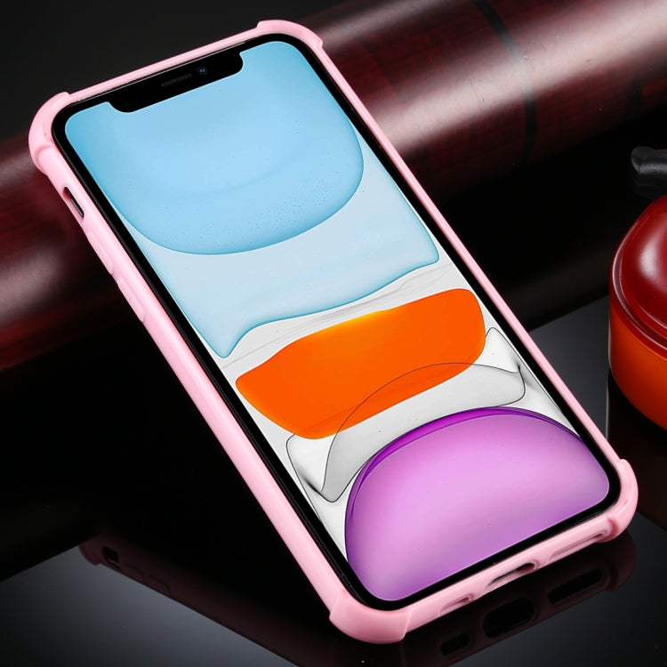 For iPhone 11 Four-Corner Shockproof Glitter Powder Acrylic + TPU Protective Case