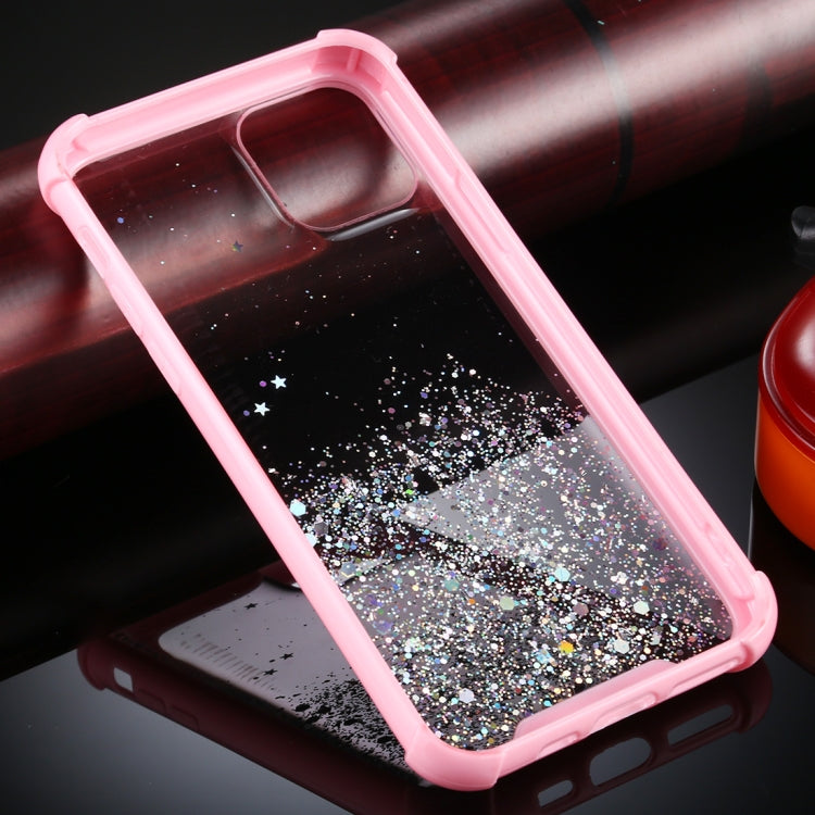 For iPhone 11 Four-Corner Shockproof Glitter Powder Acrylic + TPU Protective Case