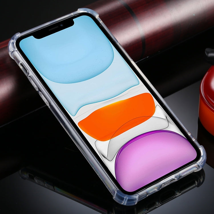 For iPhone 11 Four-Corner Shockproof Glitter Powder Acrylic + TPU Protective Case