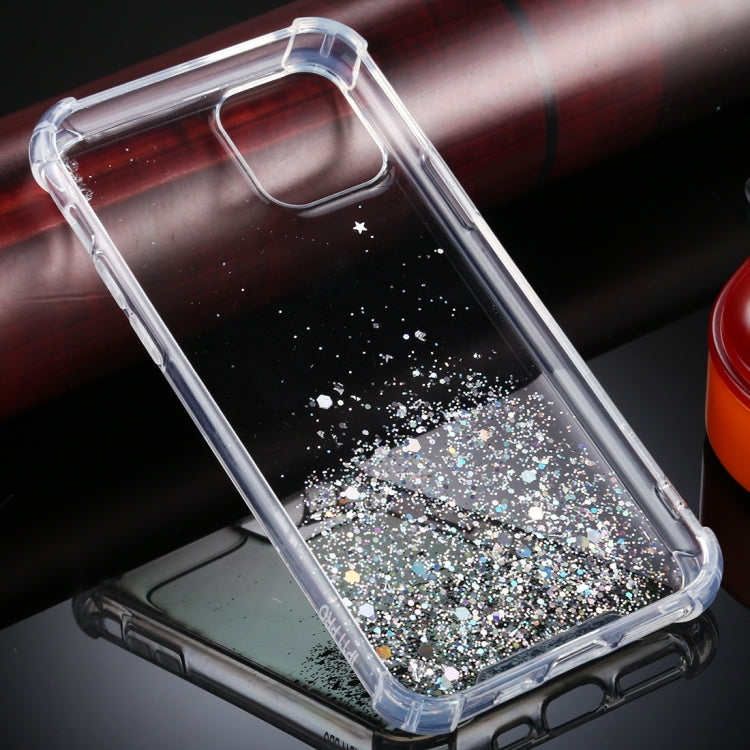 For iPhone 11 Pro Four-Corner Shockproof Glitter Powder Acrylic + TPU Protective Case