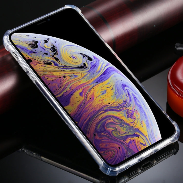For iPhone X / XS Four-Corner Shockproof Glitter Powder Acrylic + TPU Protective Case