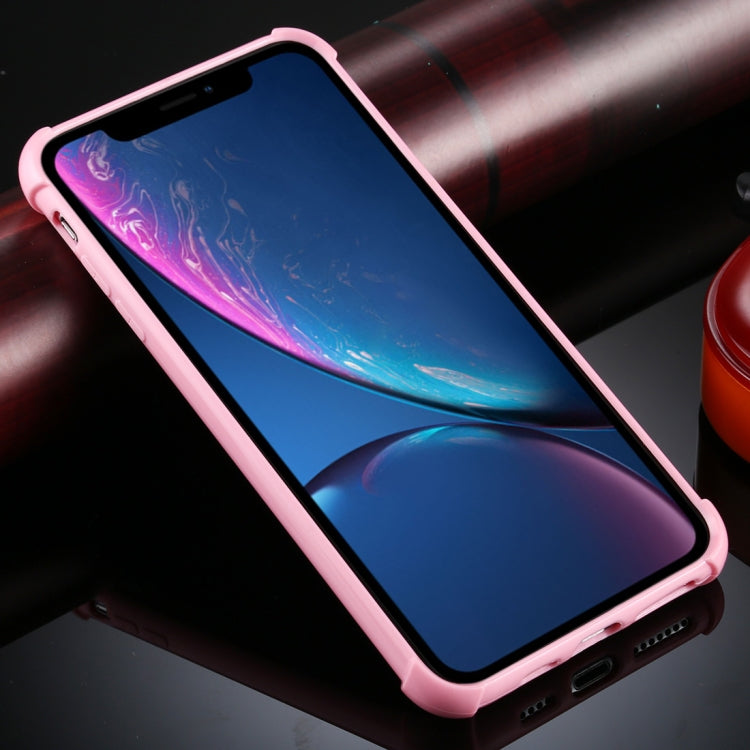 For iPhone XR Four-Corner Shockproof Glitter Powder Acrylic + TPU Protective Case