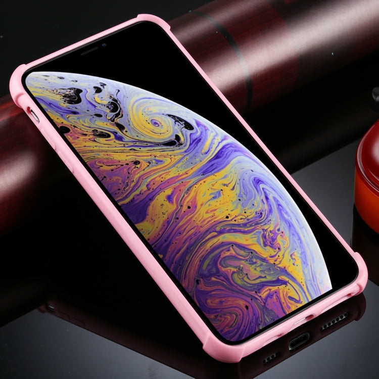 For iPhone XS Max Four-Corner Shockproof Glitter Powder Acrylic + TPU Protective Case