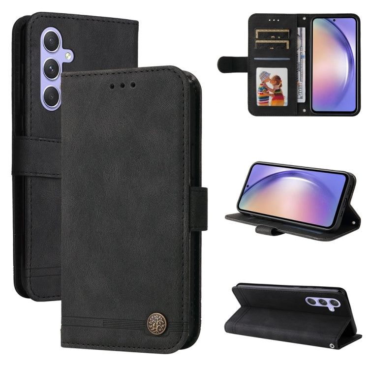 For Samsung Galaxy M54 5G Skin Feel Life Tree Metal Button Leather Phone Case