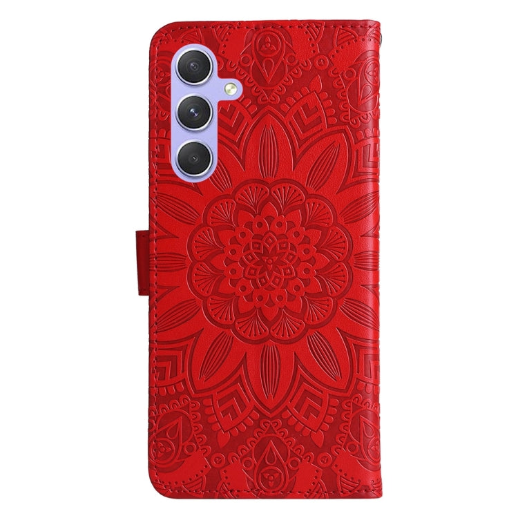 For Samsung Galaxy M54 5G Embossed Sunflower Leather Phone Case