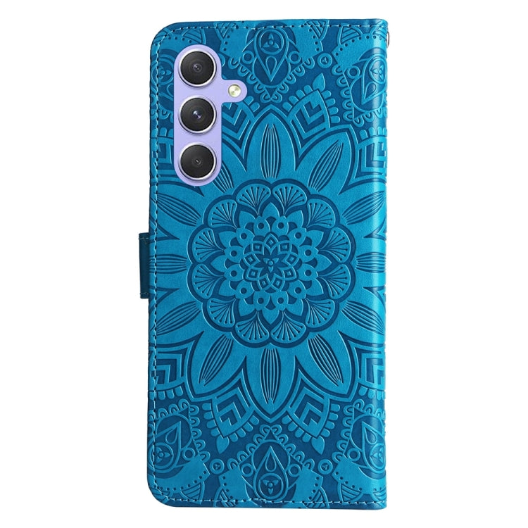 For Samsung Galaxy M54 5G Embossed Sunflower Leather Phone Case