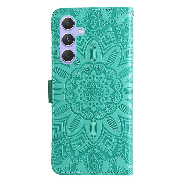 For Samsung Galaxy M54 5G Embossed Sunflower Leather Phone Case