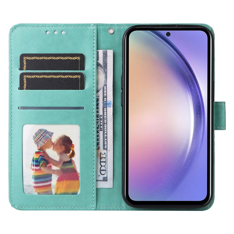 For Samsung Galaxy M54 5G Embossed Sunflower Leather Phone Case