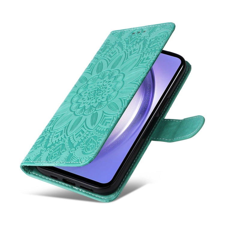 For Samsung Galaxy M54 5G Embossed Sunflower Leather Phone Case