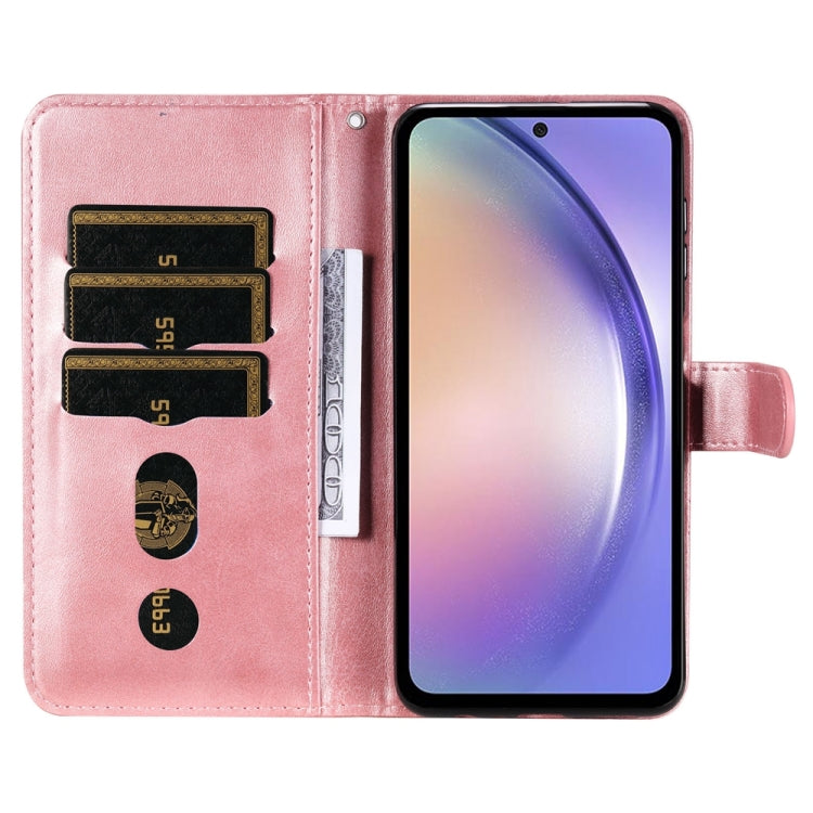For Samsung Galaxy M54 5G Calf Texture Zipper Leather Phone Case