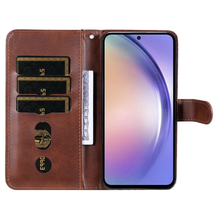 For Samsung Galaxy M54 5G Calf Texture Zipper Leather Phone Case