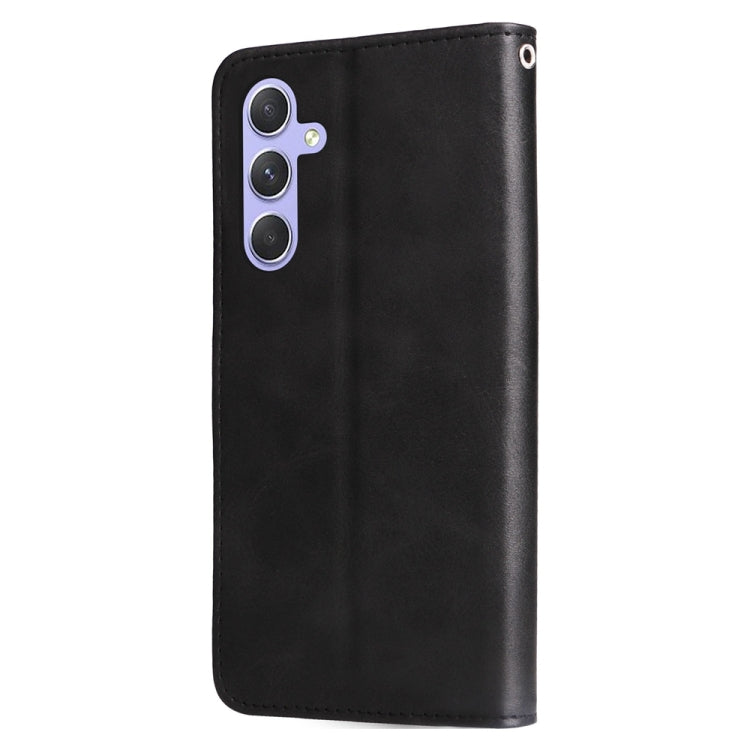 For Samsung Galaxy M54 5G Calf Texture Zipper Leather Phone Case