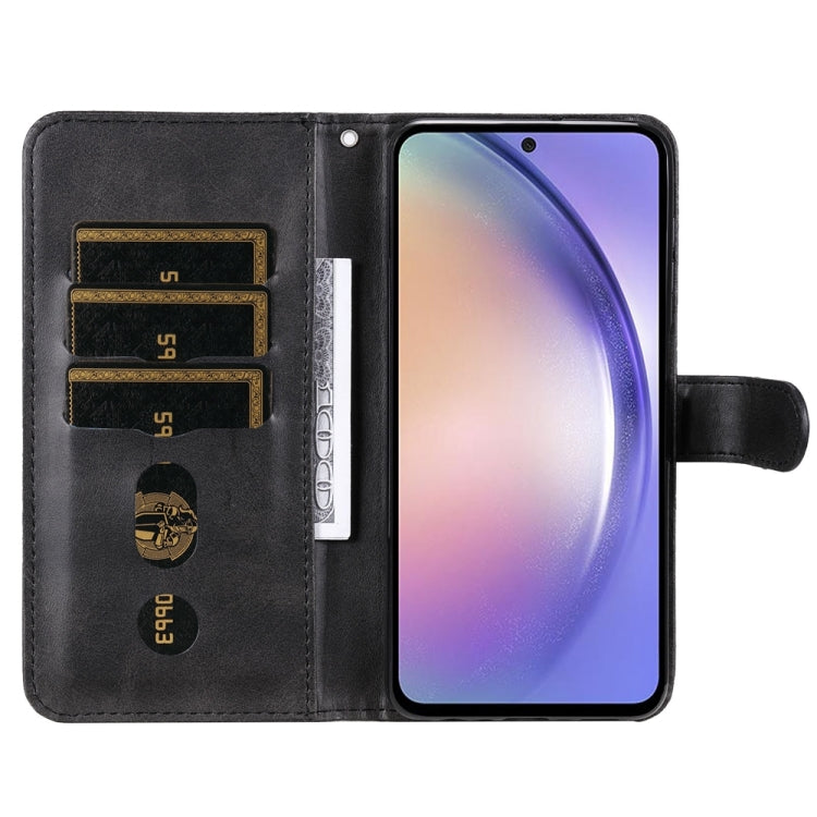 For Samsung Galaxy M54 5G Calf Texture Zipper Leather Phone Case