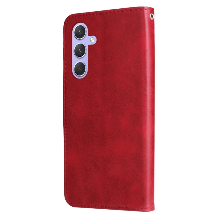 For Samsung Galaxy M54 5G Calf Texture Zipper Leather Phone Case