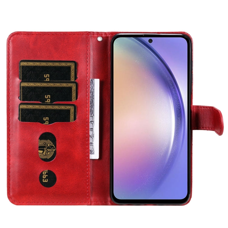 For Samsung Galaxy M54 5G Calf Texture Zipper Leather Phone Case