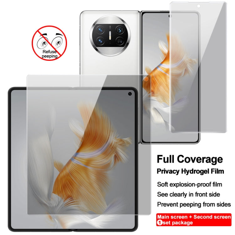 For Huawei Mate X5 / X3 1 Sets imak Anti-spy Curved Full Screen Hydrogel Film (Outer Screen + Inner Screen)