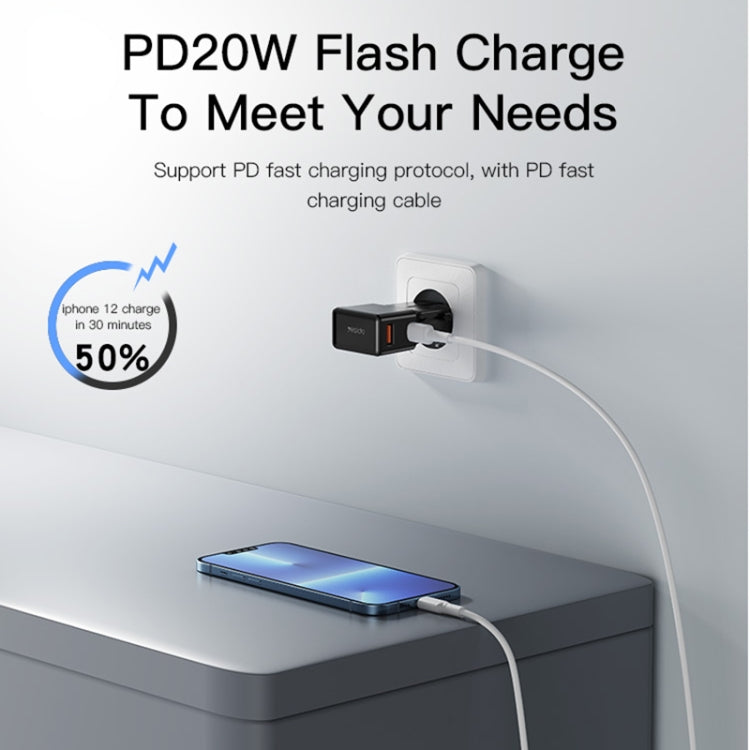 Yesido MC-17 QC3.0 + PD 20W Dual Port Global Universal Travel Charger(Black)