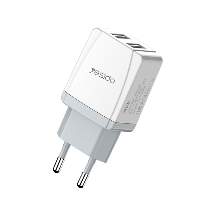 Yesido YC-21 USB Dual Port Travel Fast Charger(EU Plug)