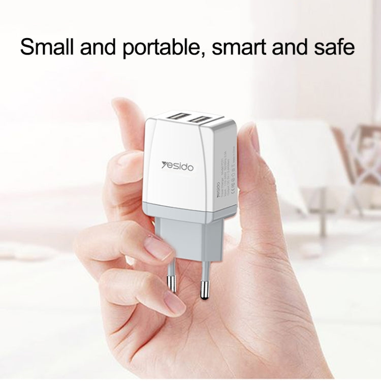 Yesido YC-21 USB Dual Port Travel Fast Charger(EU Plug)