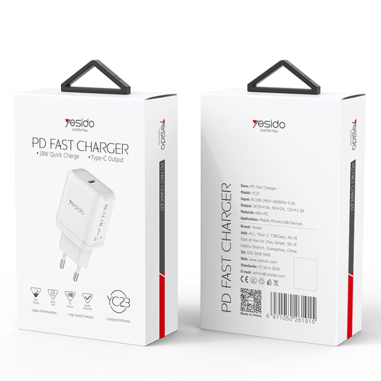 Yesido YC-23 PD 20W Travel Fast Charger
