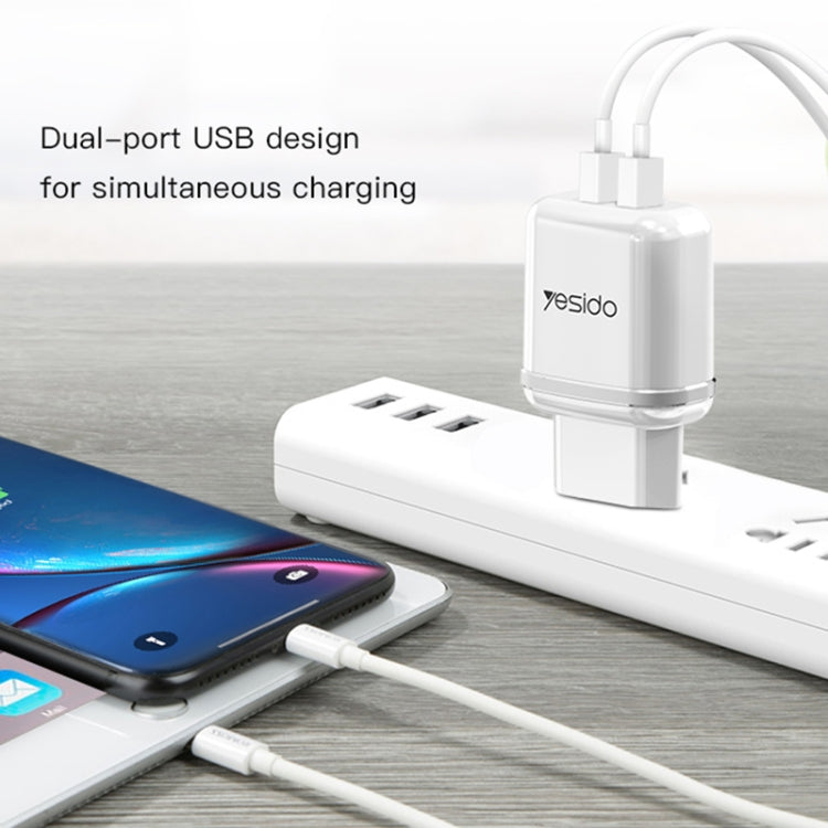 Yesido YC-26 USB Dual Ports Travel Charger(EU Plug)