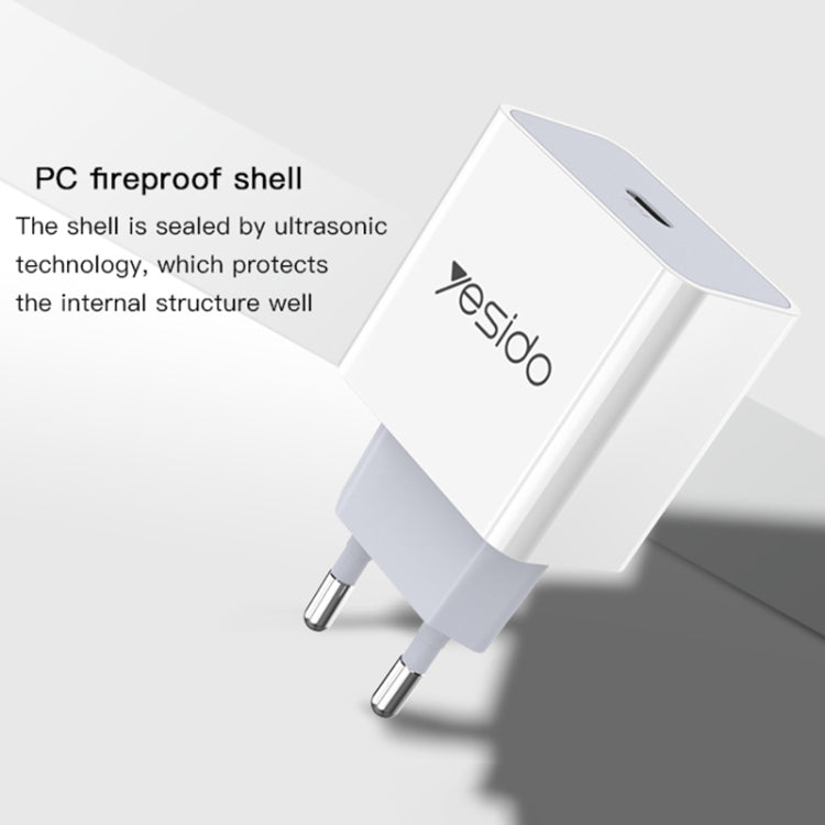Yesido YC-27 PD 18W Type-C Port Fast Charger(EU Plug)