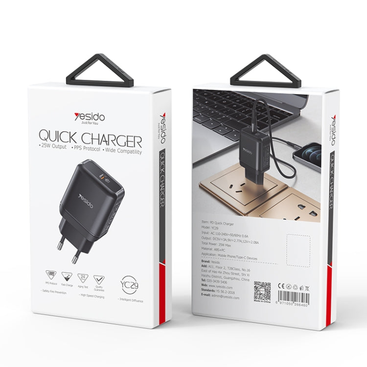 Yesido YC-29 PD 25W Type-C Port Fast Charger