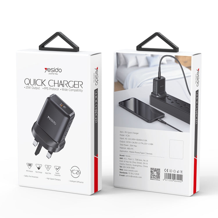 Yesido YC-29 PD 25W Type-C Port Fast Charger