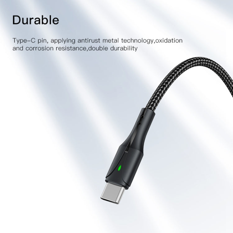 YESIDO CA100 PD 60W USB-C / Type-C to Type-C Fast Charging Data Cable, Length:1.2m(Black)