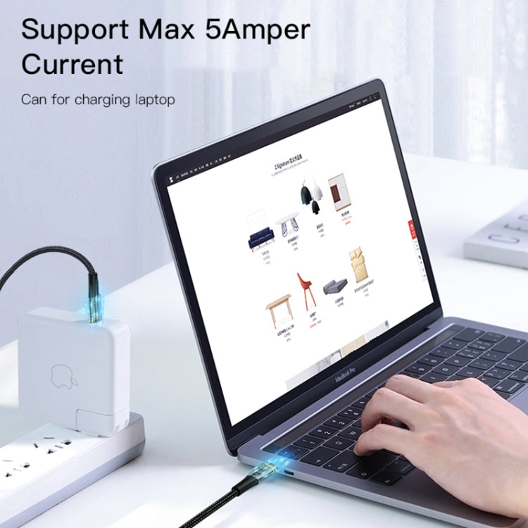 YESIDO CA103 PD 100W USB-C / Type-C to Type-C Fast Charging Data Cable, Length:1.2m(Black)