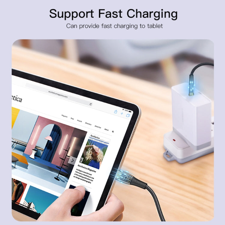 YESIDO CA103 PD 100W USB-C / Type-C to Type-C Fast Charging Data Cable, Length:1.2m(Black)