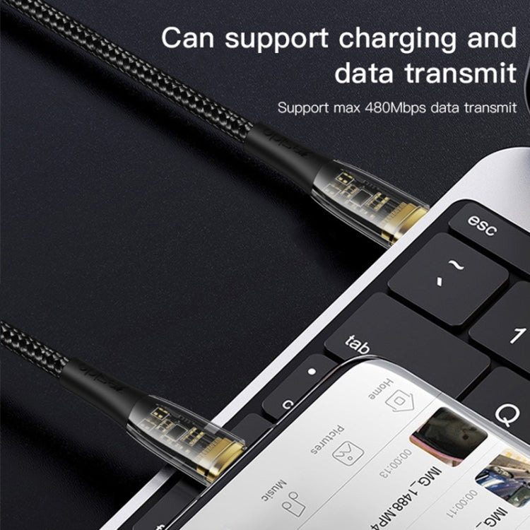 YESIDO CA103 PD 100W USB-C / Type-C to Type-C Fast Charging Data Cable, Length:1.2m(Black)
