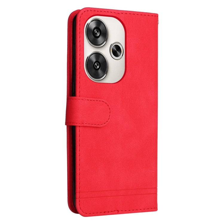For Xiaomi Poco F6 Skin Feel Life Tree Metal Button Leather Phone Case