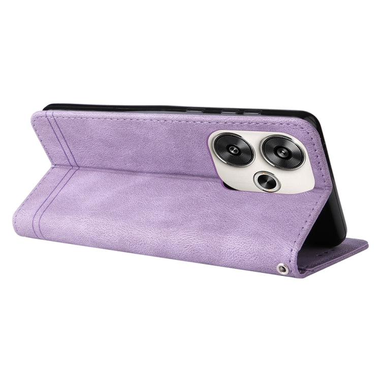 For Xiaomi Poco F6 Skin Feel Life Tree Metal Button Leather Phone Case